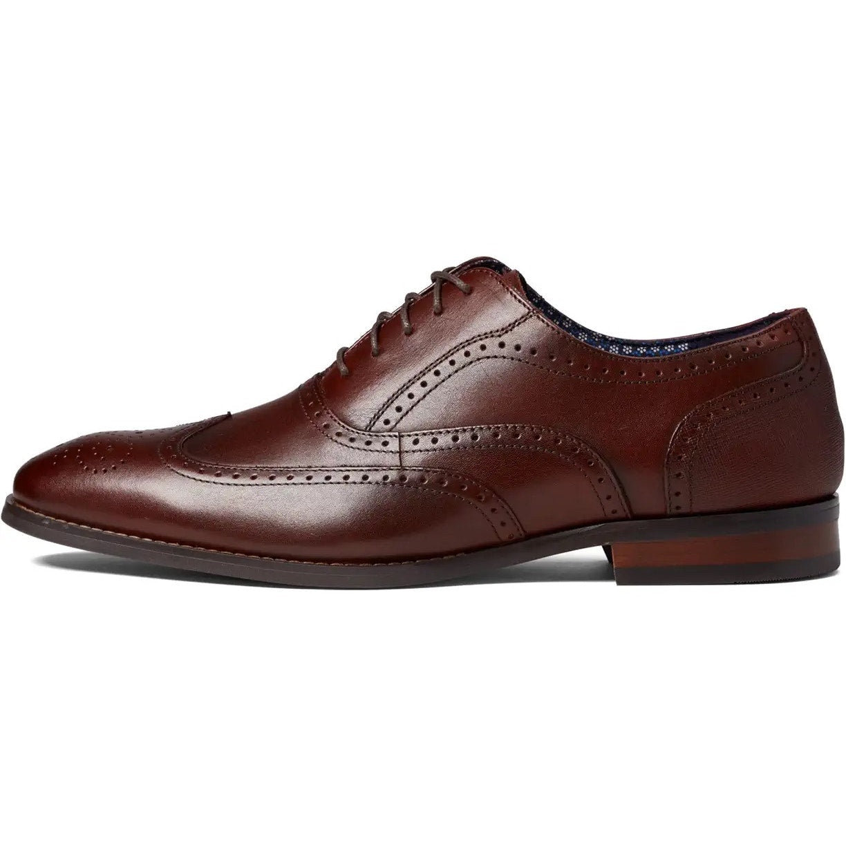 Stacy Adams Mens Kaine Wing Tip Lace-Up Oxford Shoes 15 M Burgundy Leather NWOB