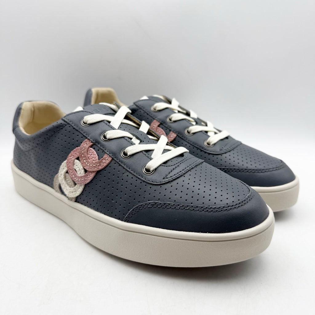 Spenco Womens Cambridge Casual Sneakers Size 9 M EU 39.5 Blue Pink Leather NIB