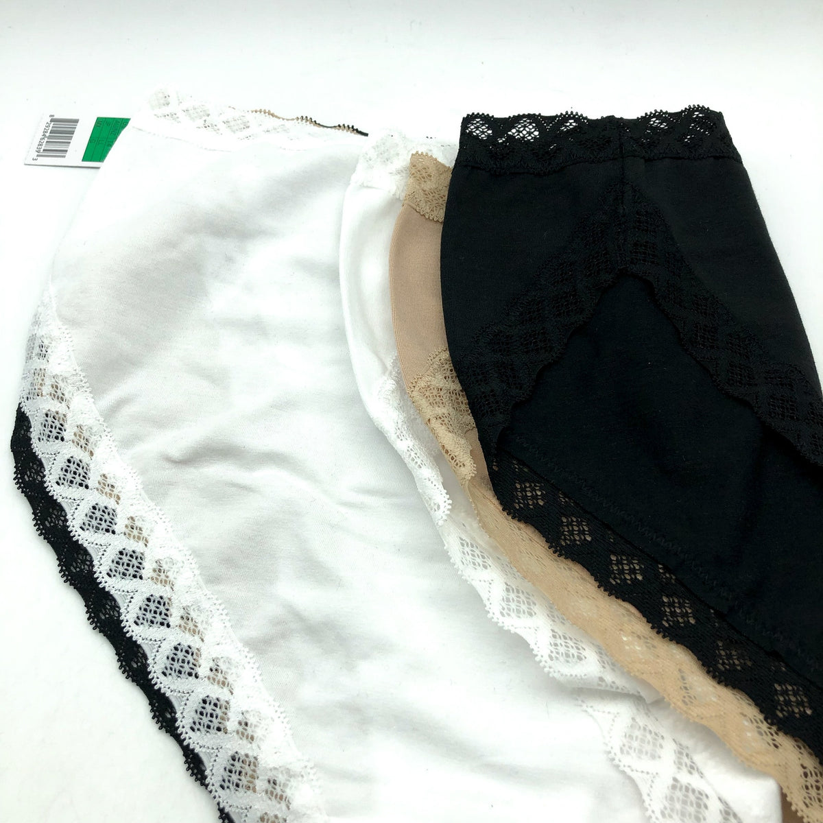 NATORI Womens Bliss French Cut Brief 3-Pack Panties Large Black, Cafe, White NWT