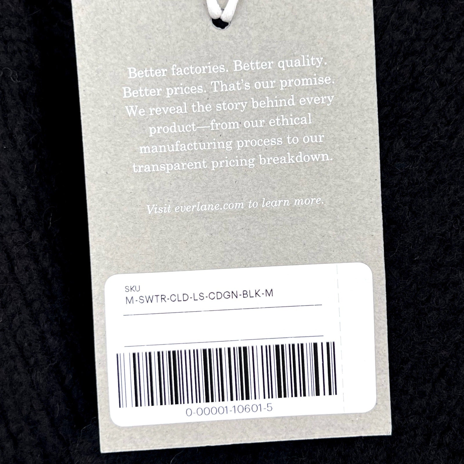 EVERLANE Men's The Cloud Relaxed Cardigan Sweater Medium Black Merino Wool NWT