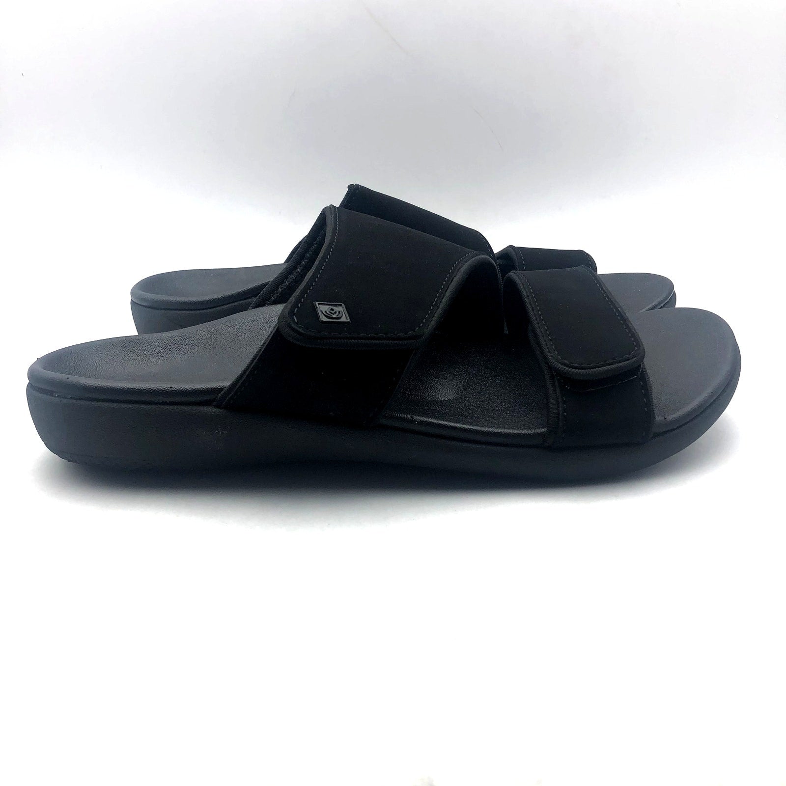 Spenco Womens KHOLO NUEVO Comfort Slide Sandals Size 9.5B Black NWT