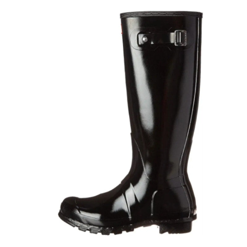 Hunter Womens Original Tall Gloss Rain Boots US 10 Black Waterproof NWOB