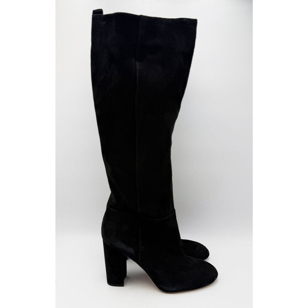 Sam Edelman Womens Caprice Heeled Knee High Boots Size 6 EU 36 Black Suede NWOB