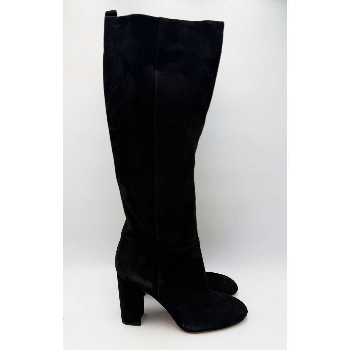 Sam Edelman Womens Caprice Heeled Knee High Boots Size 6 EU 36 Black Suede NWOB