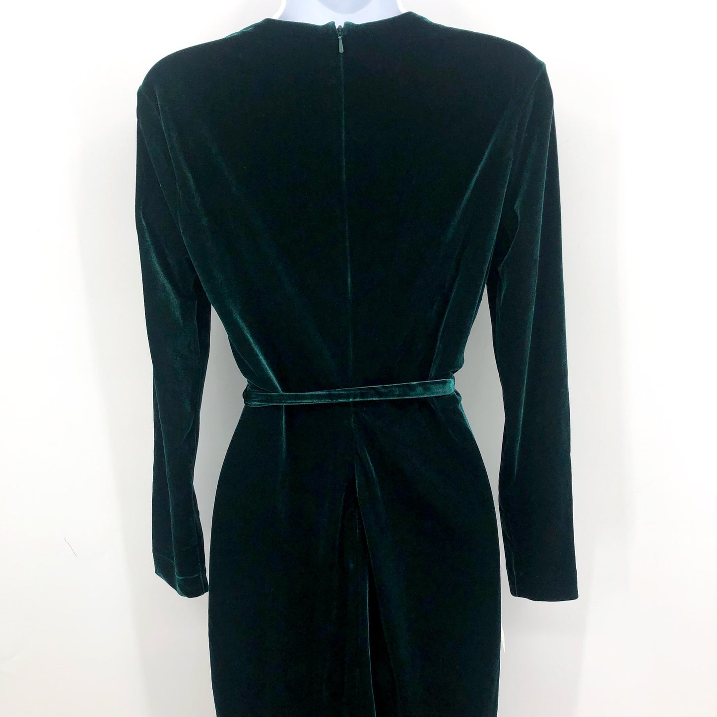 BARDOT Women's Morgan Velvet Wrap Dress US 6 Forest Green Long Sleeve NWT