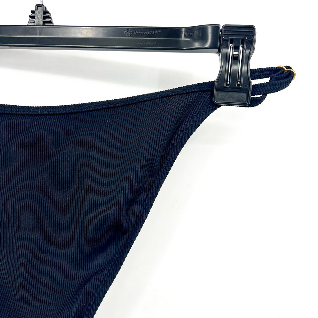L*SPACE Women's Remi Bitsy Bikini Bottoms XL Black Cheeky Coverage NWT