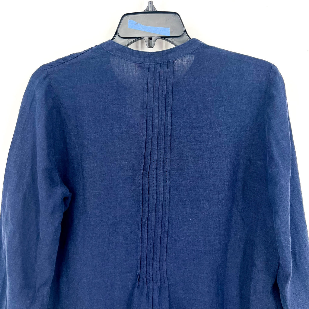 LILLY PULITZER Womens Sarasota Tunic Top XS True Navy Blue 100% Linen NWT