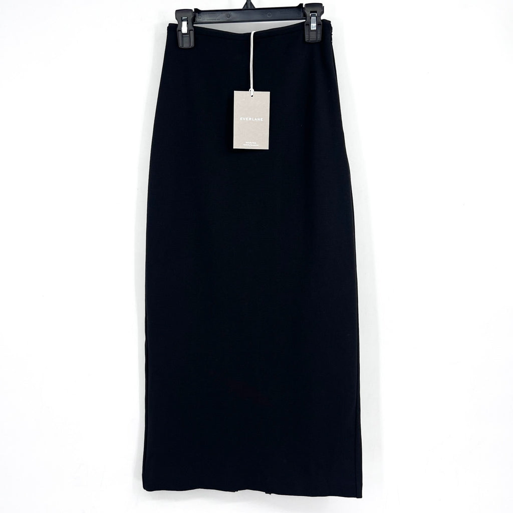 EVERLANE Women's The Dream Maxi Skirt XXS Black Stretch High Waisted NWT