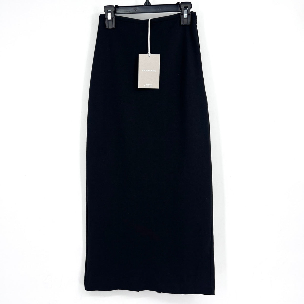 EVERLANE Women's The Dream Maxi Skirt XXS Black Stretch High Waisted NWT
