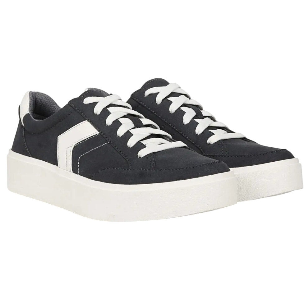 Dr. Scholls Womens Madison Low Top Sneakers Size 9.5 Navy Blue Vegan Leather NIB