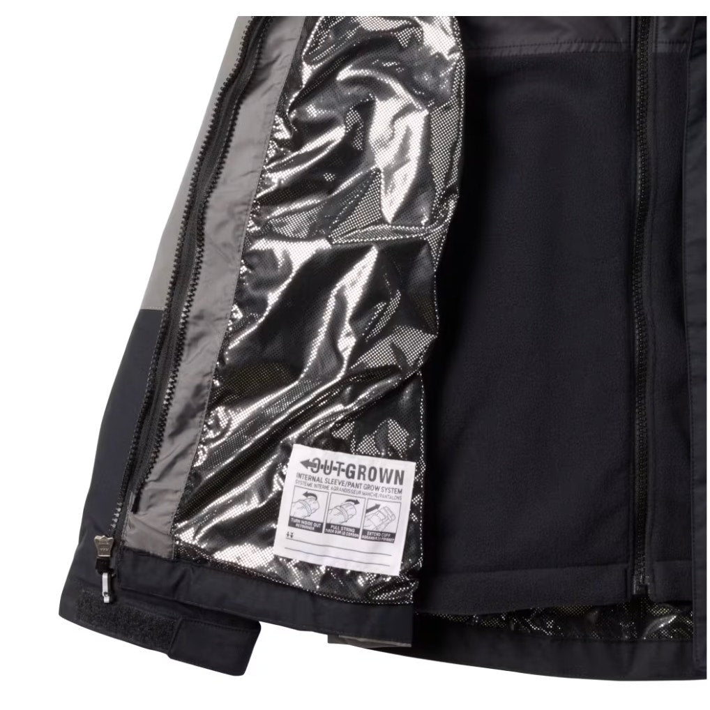 Columbia Boys Bugaboo II Fleece Interchange Jacket XS Grey Black Hooded NWOT