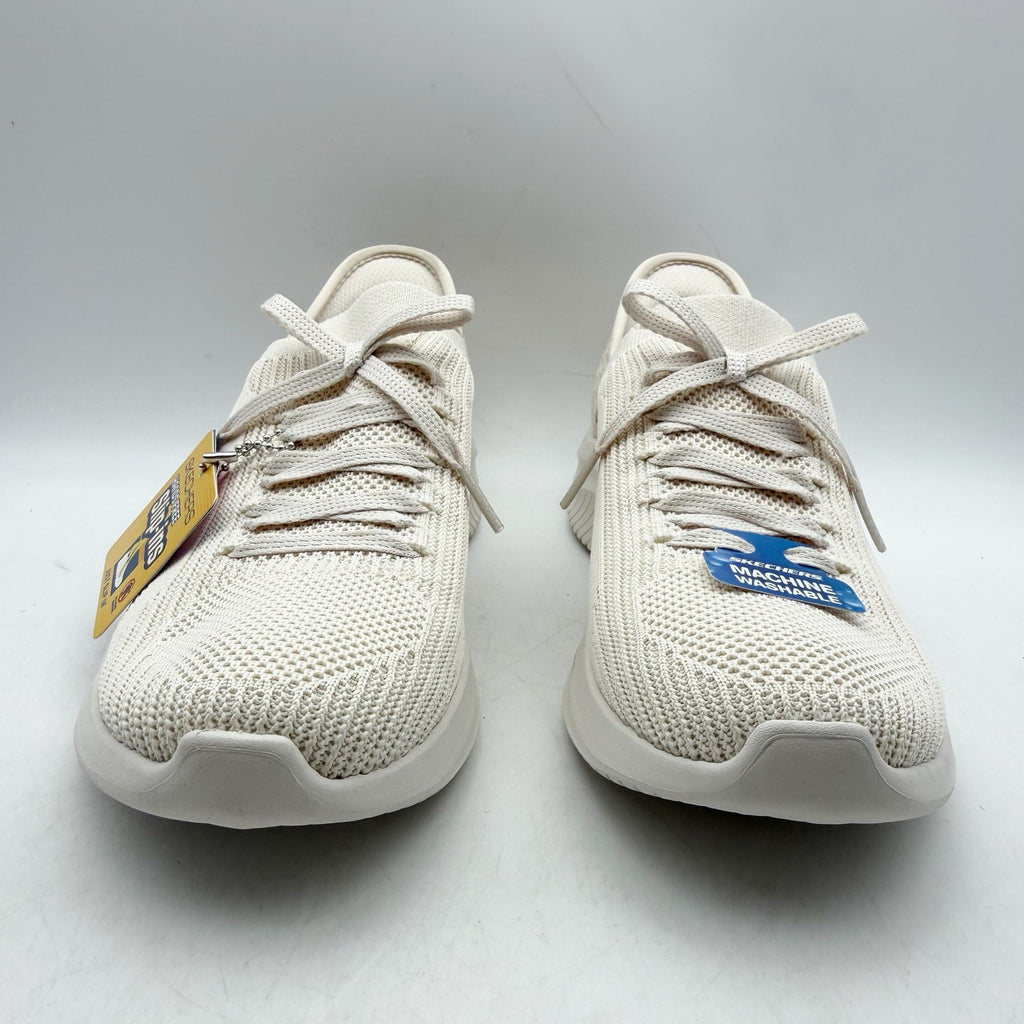 Skechers Womens Ultra Flex 3.0 Slip In Sneakers US 6.5 Cream White Athletic NWOB