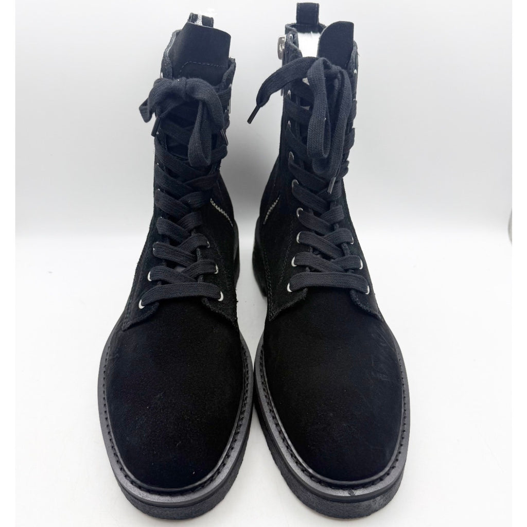 Saint Morta Men's Chunky Boots Size 12 EU 46 Black Suede Lace Up NIB