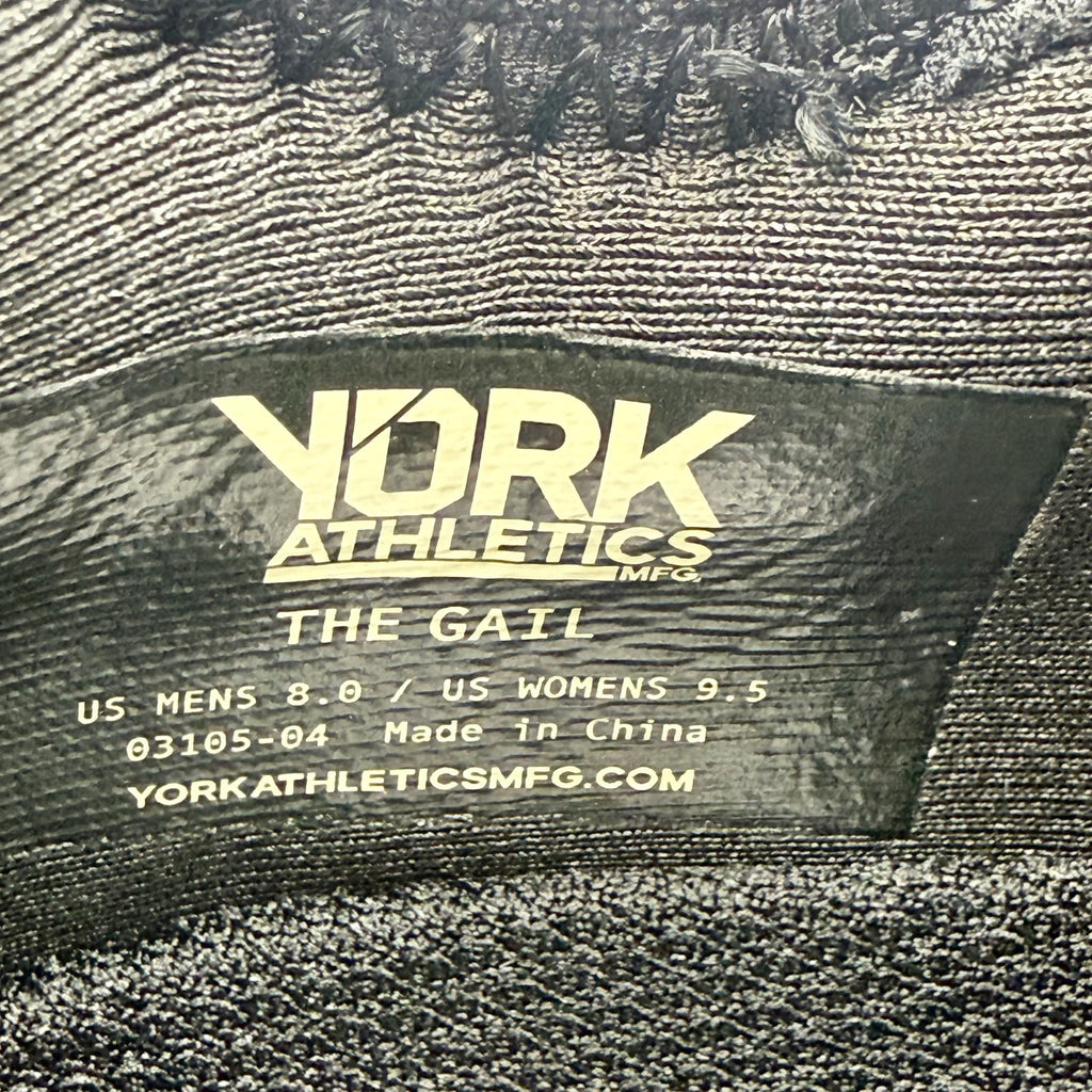 YORK The Gail Slip On Sneakers Mens 8 Womens 9.5 Black Recovery Trainer NIB