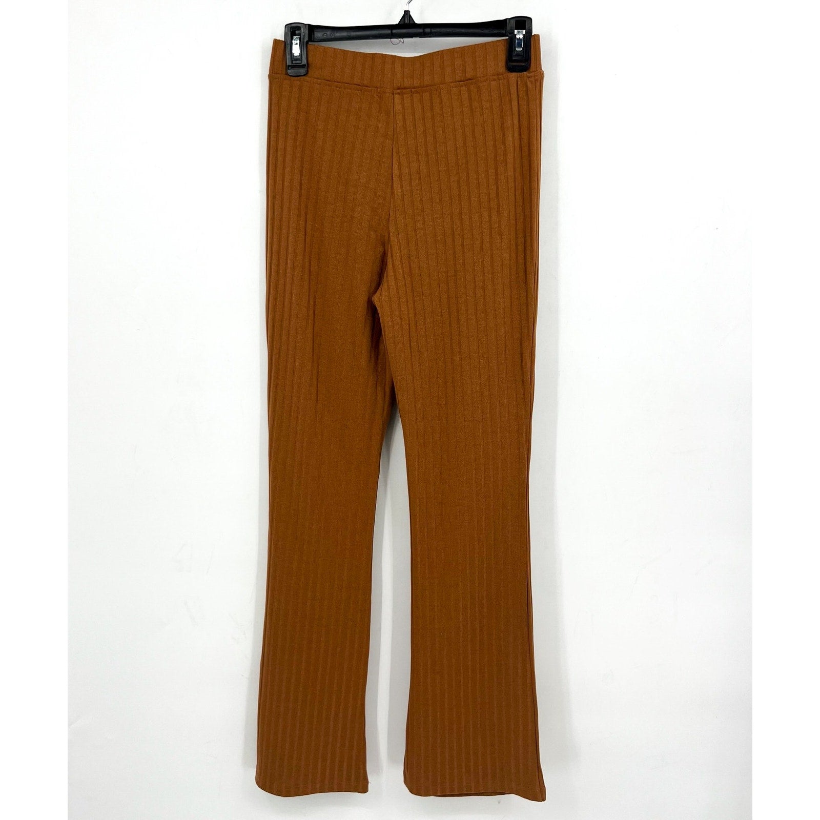 BP. Women's Casual Straight Leg Ribbed Knit Pants XS Brown Copper Stretch NWT