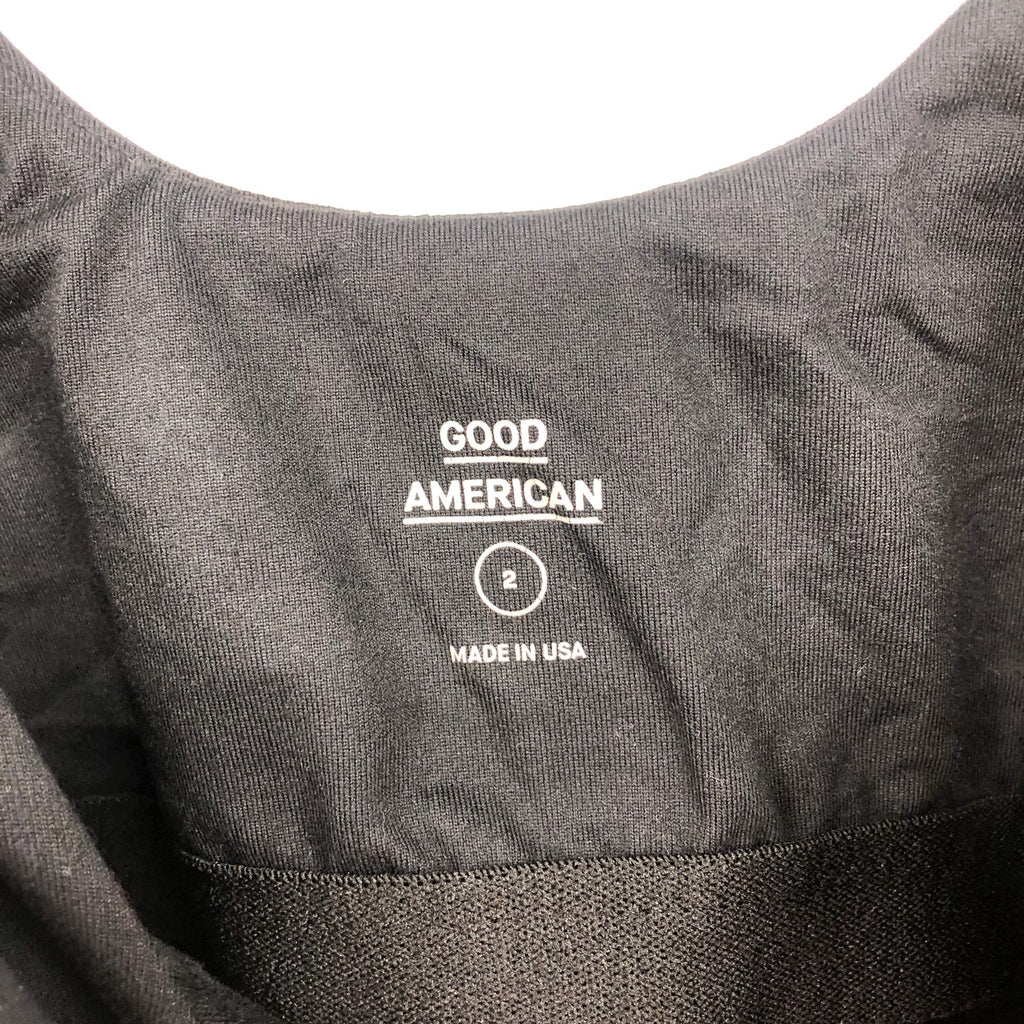 GOOD AMERICAN Women's Good Form Modern Tank Bodysuit Medium Black NWT