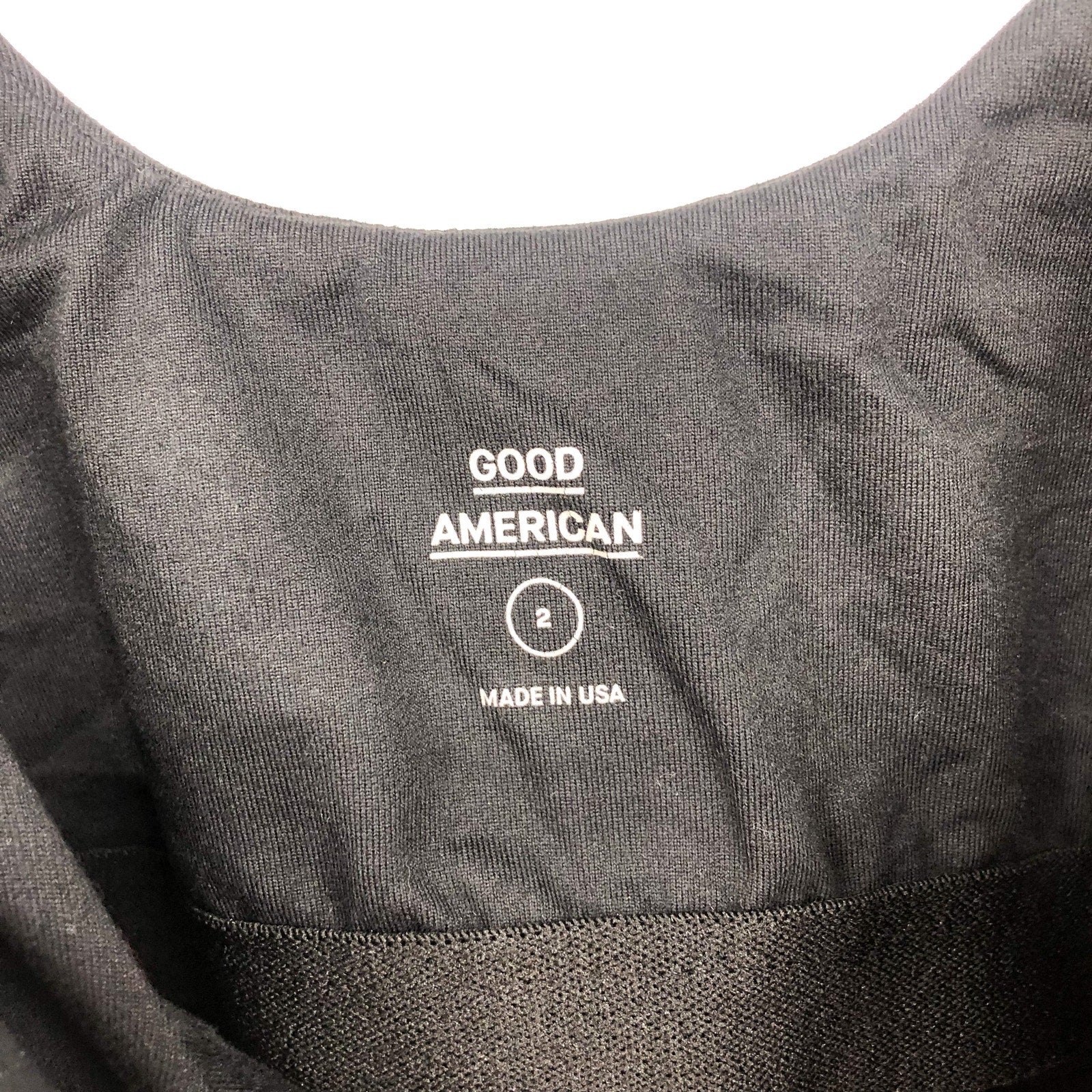 GOOD AMERICAN Women's Good Form Modern Tank Bodysuit Medium Black NWT