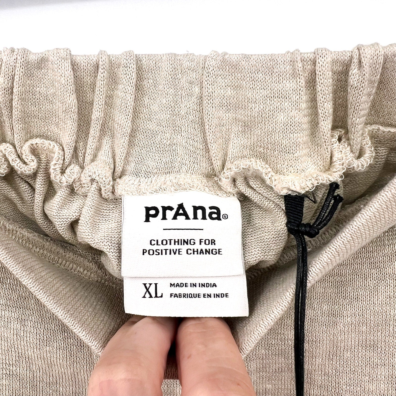 PRANA Women's Tidal Wave Midi Skirt XL Sand Beige High Low Knit NWT