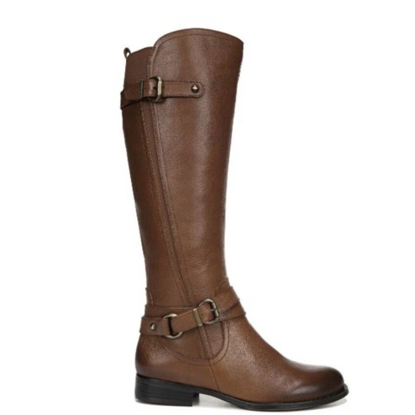 Naturalizer Womens June Knee High Riding Boots Size 10 EU 40 Brown Leather NWOB