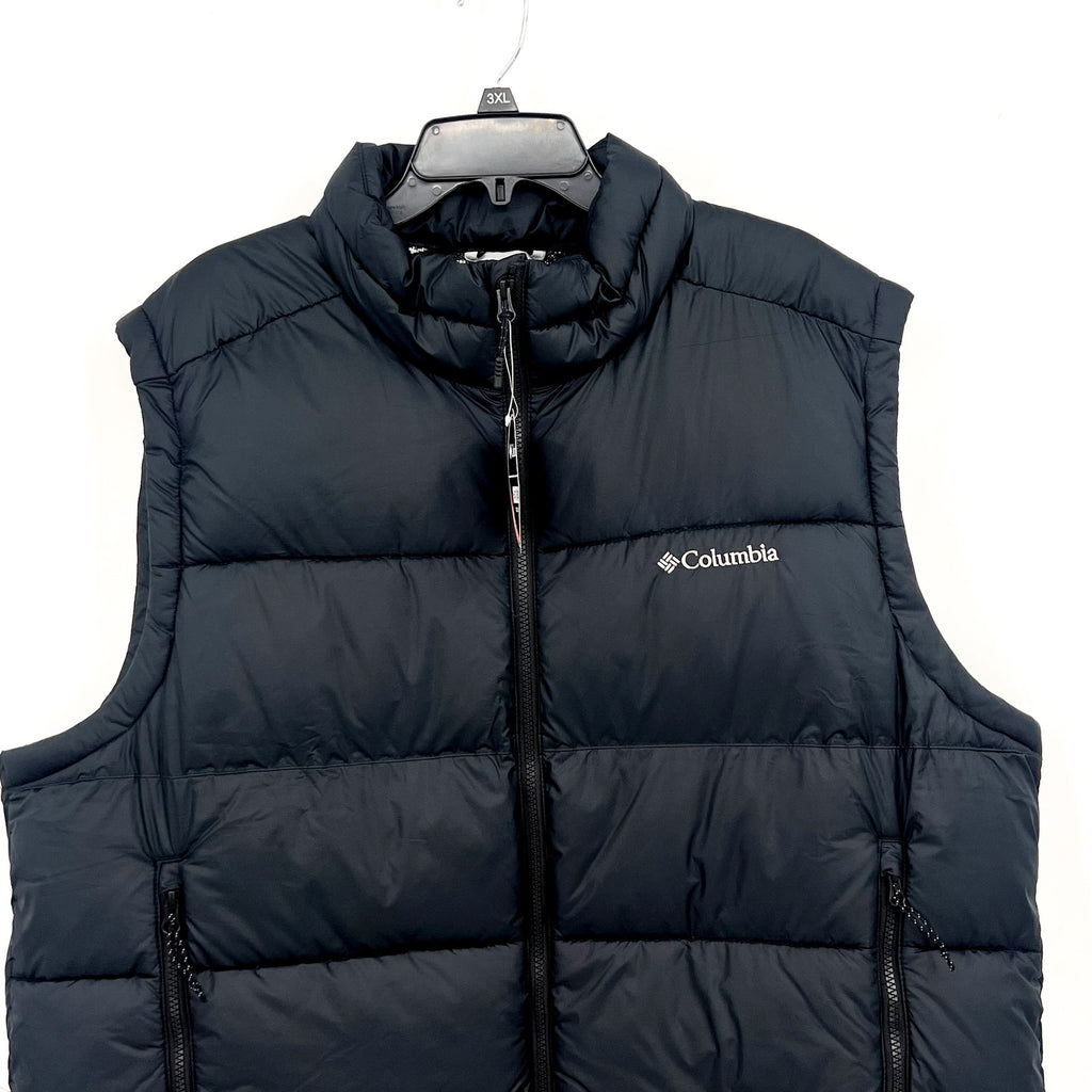 COLUMBIA Men's Pike Lake II Puffer Vest XL Black Insulated Omni-Heat NWT