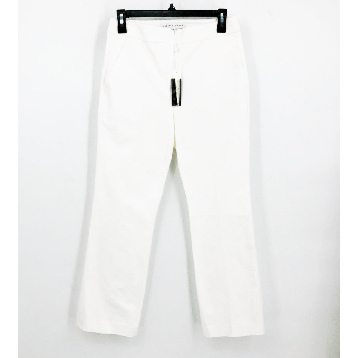 TRINA TURK Women's Lulu Cropped Pants Size 2 White Stretch NWT