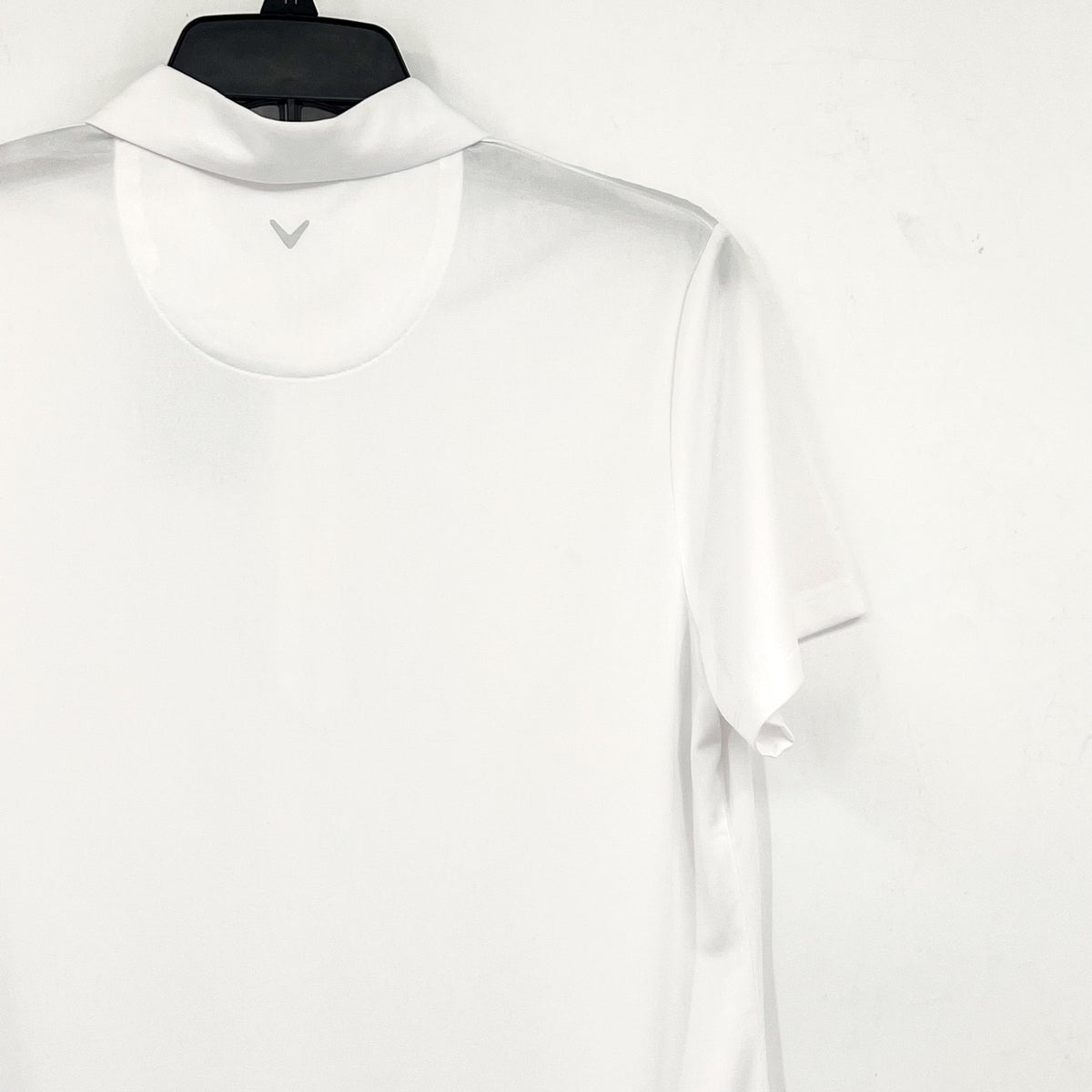 CALLAWAY 1/4 Zip Short Sleeve Golf Polo Shirt Large Brilliant White Heather NWT