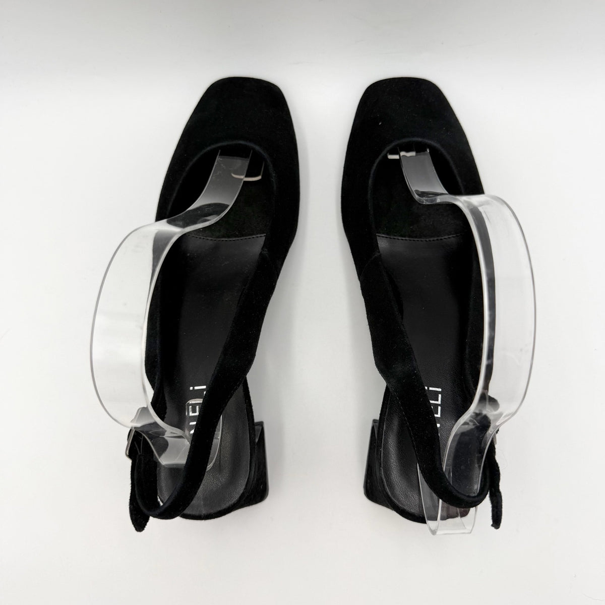 Vaneli Womens Darsy Slingback Heels Size 8 Wide Black Suede NIB