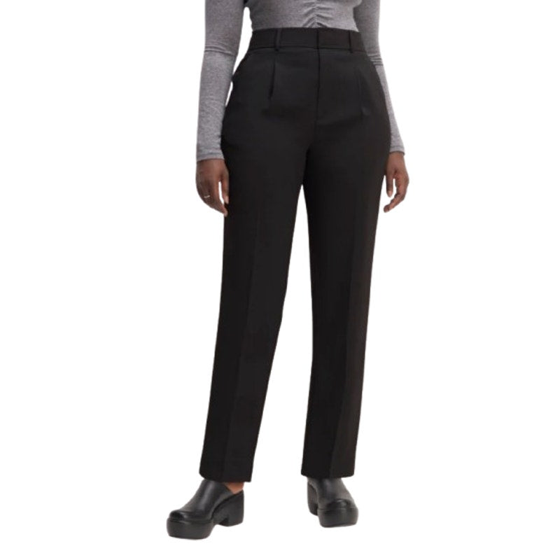 EVERLANE Women's The Japanese GoWeave Way-High Tapered Pants Size 6 Black NWT