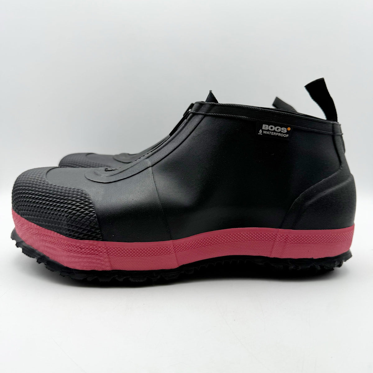 Bogs Overshoe Zip Work Shoes MENS 7 WOMENS 9 Black Composite Toe Waterproof NIB