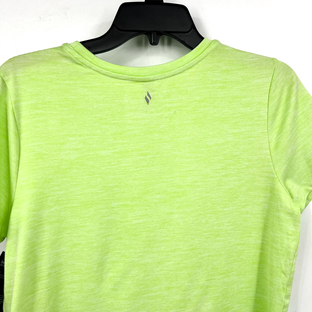 SKECHERS Women's GO DRI Swift Tunic Tee Small Lime Green Short Sleeve NWT