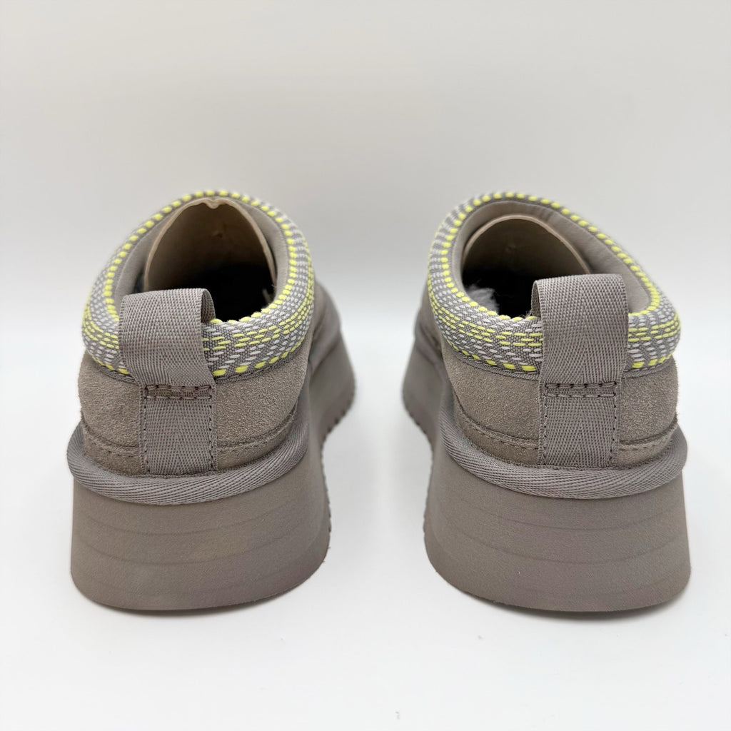 Koolaburra UGG Womens Burree Platform Slippers Size 6 Grey Cloud Suede NWOB