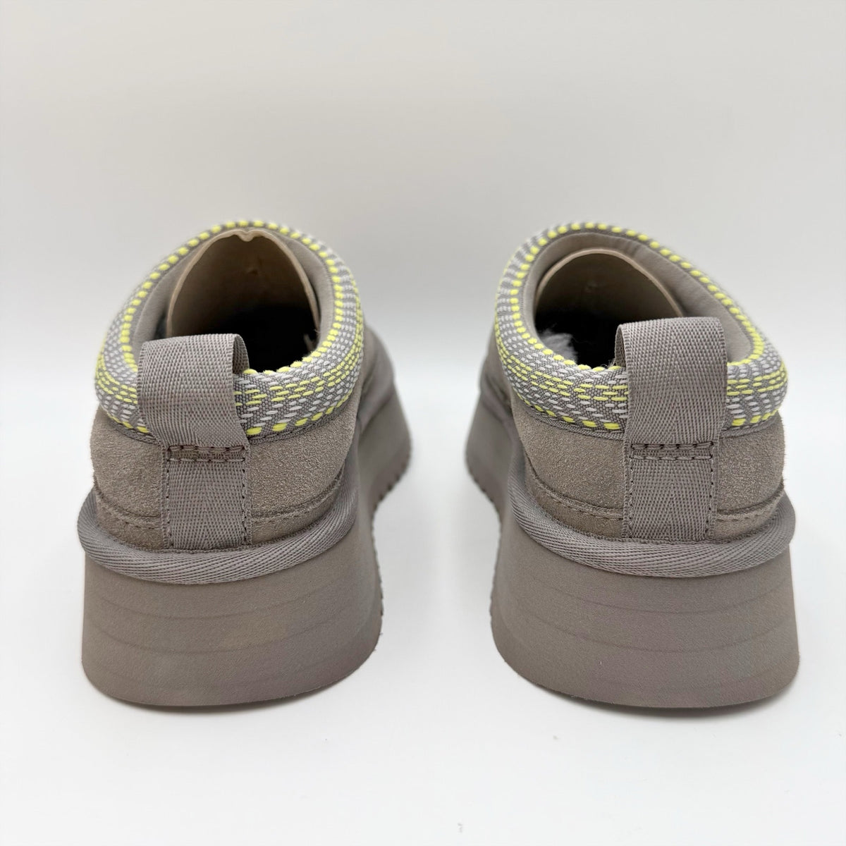 Koolaburra UGG Womens Burree Platform Slippers Size 6 Grey Cloud Suede NWOB