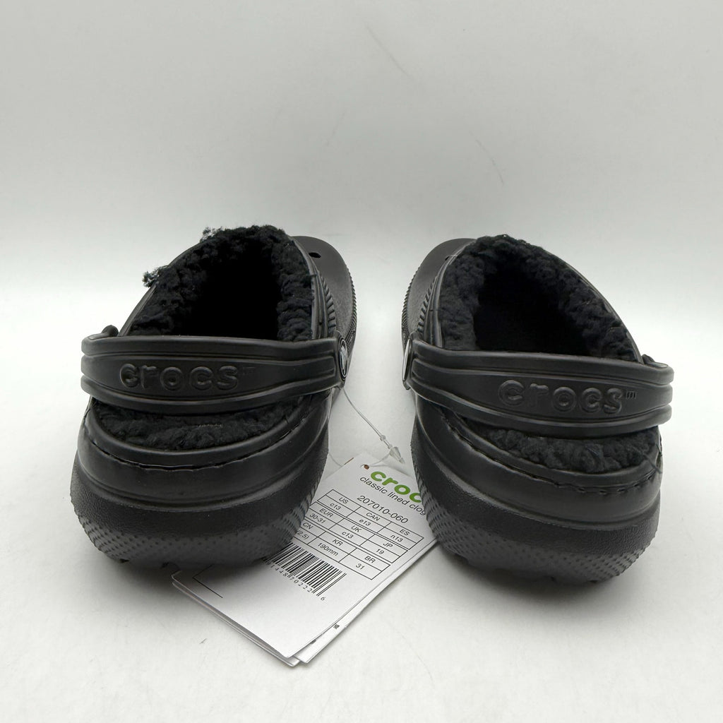 Crocs Kids Classic Lined Clogs C13 EU 30.5 Black Lightweight NWT