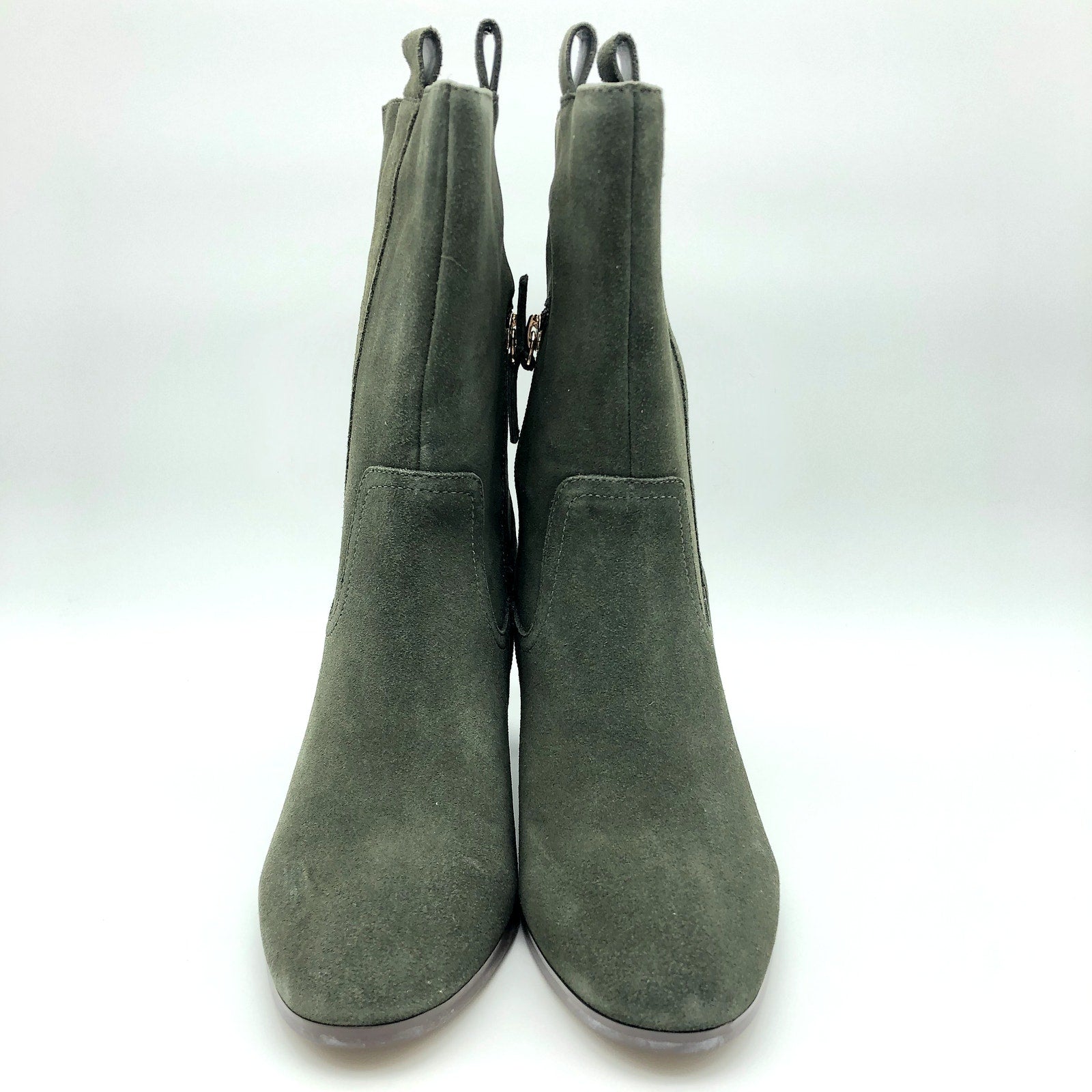 Violet & Red Womens Jarah Western Boots Size 10 Green Suede Mid Calf NWOB