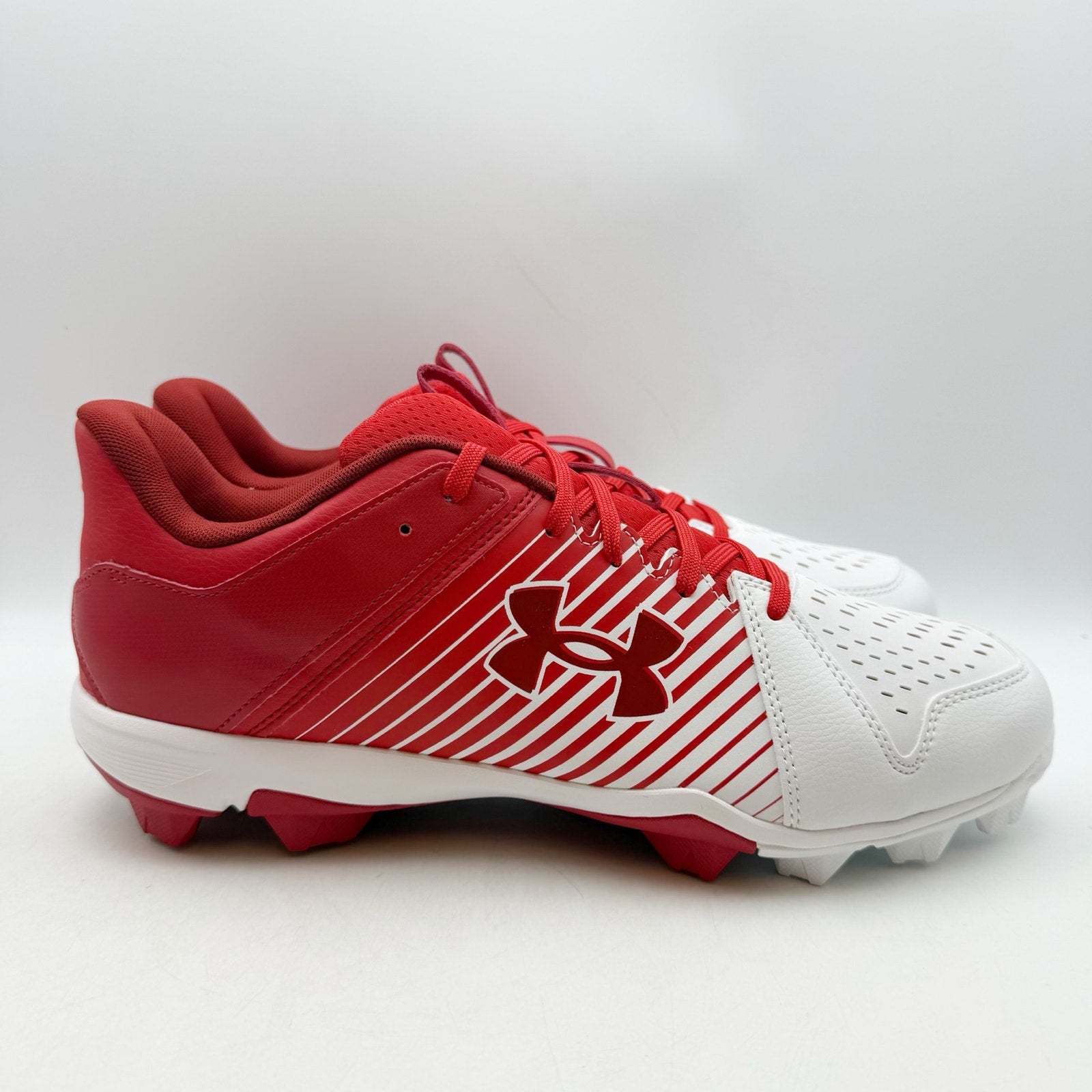 Under Armour Mens Leadoff Low Rm Baseball Cleats US 12 EU 46 Red White NIB
