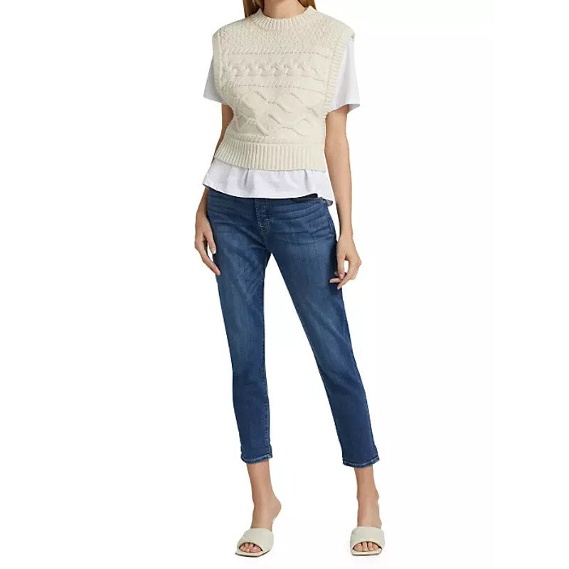7 FOR ALL MANKIND Womens Josefina Feminine Boyfriend Jeans Size 29 US 8 Blue NWT