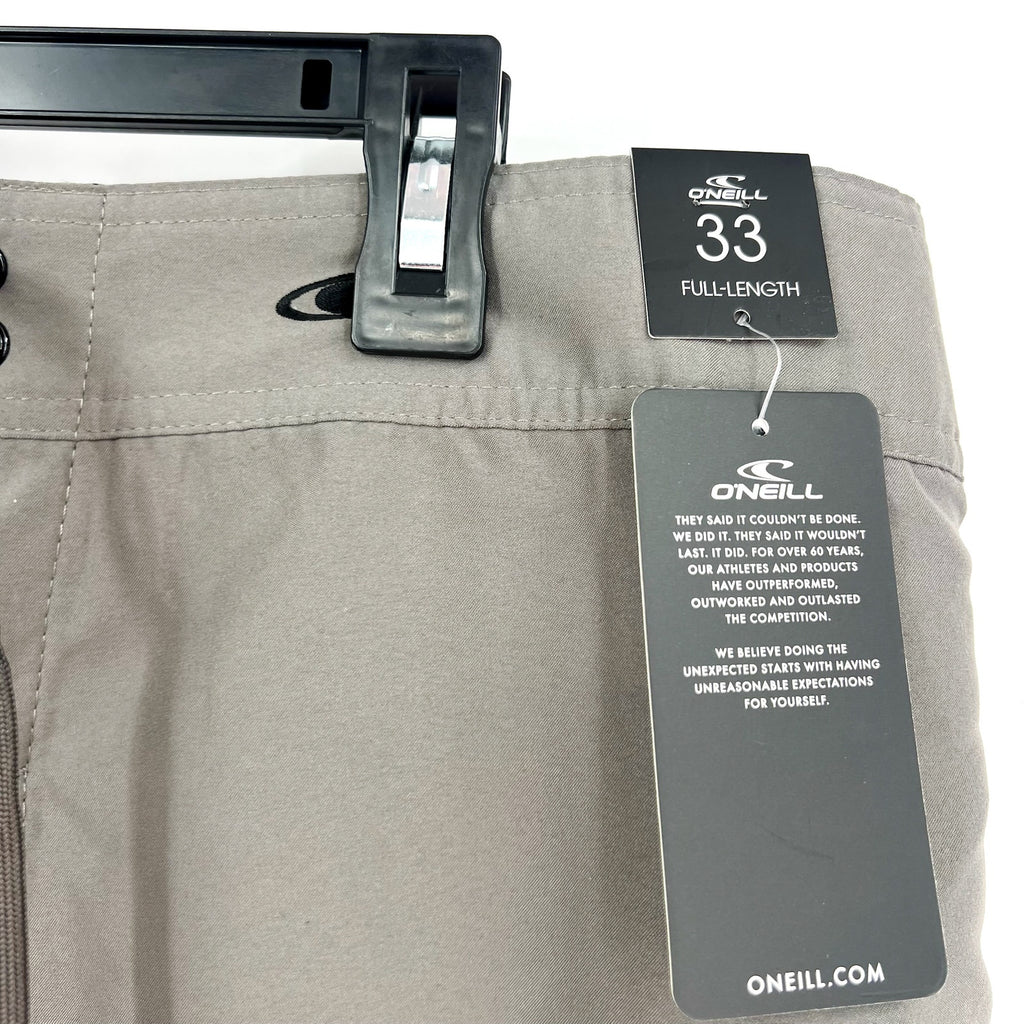 O'Neill Mens Santa Cruz 2.0 Boardshorts Size 33 Medium Charcoal Taupe Swim NWT