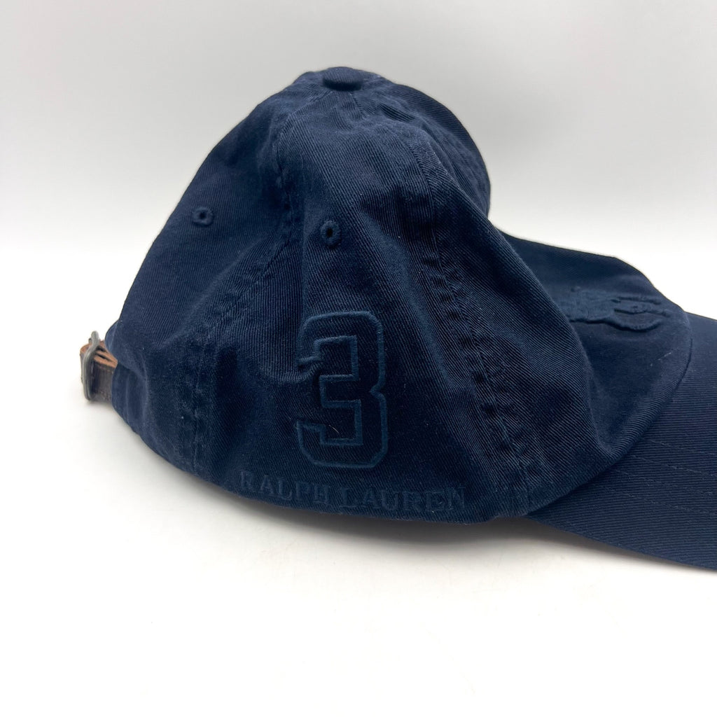 POLO RALPH LAUREN Men's Big Pony Chino Cap Hat Navy Blue Adjustable NWT