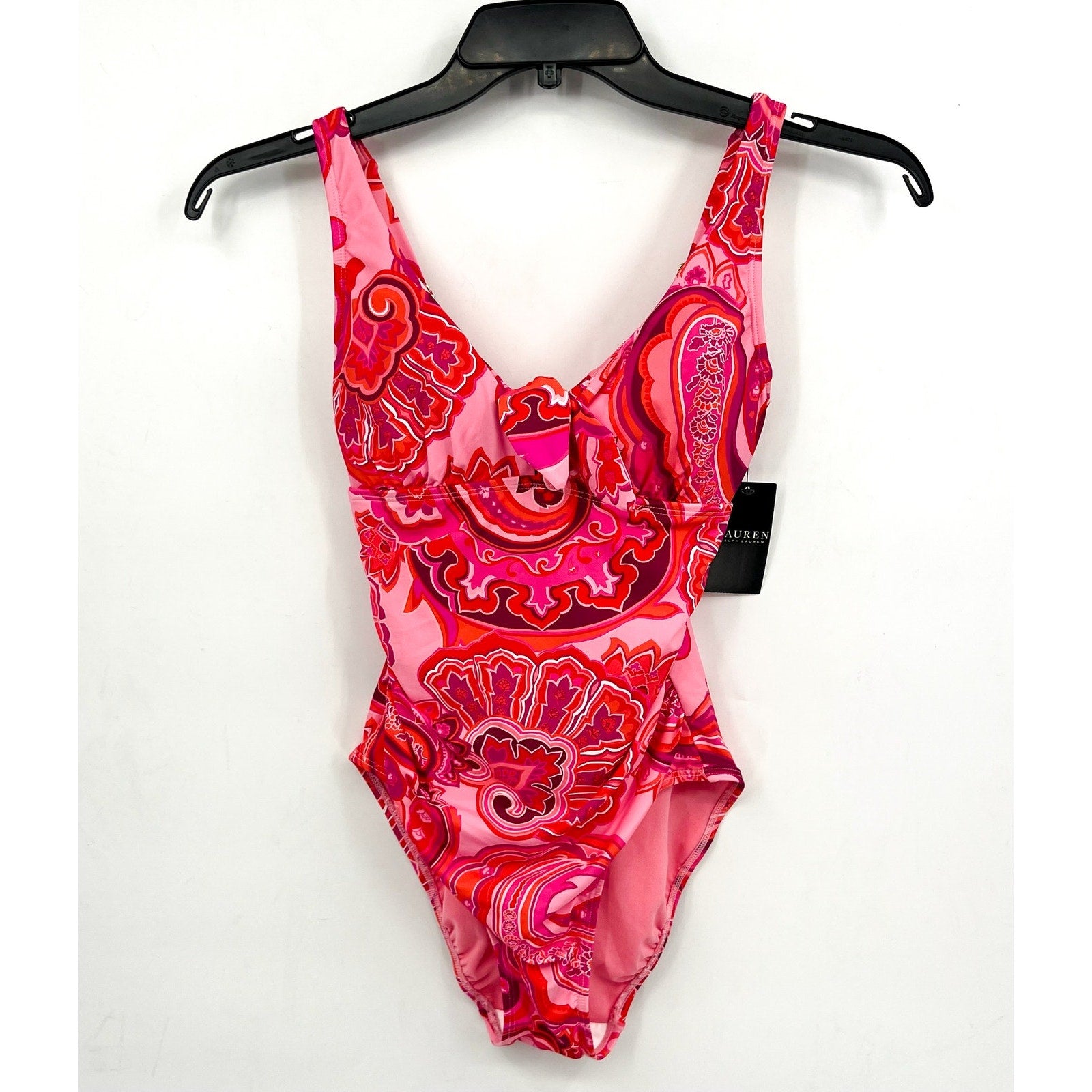 LAUREN RALPH LAUREN Underwire One-Piece Size 4 Pink Provence Paisley NWT