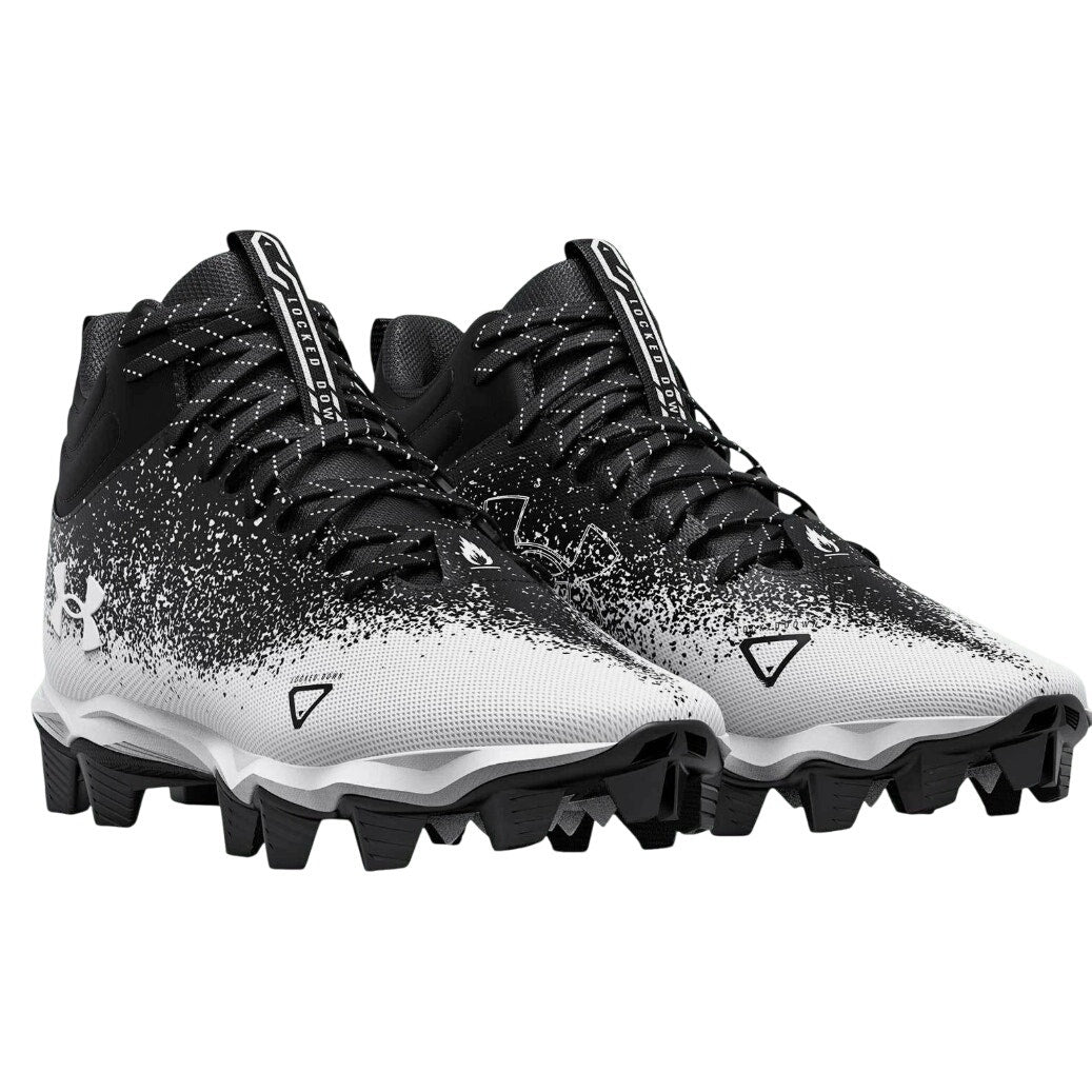 Under Armour Boys Spotlight Franchise RM 2.0 Football Cleats Size 4 Black NWOB