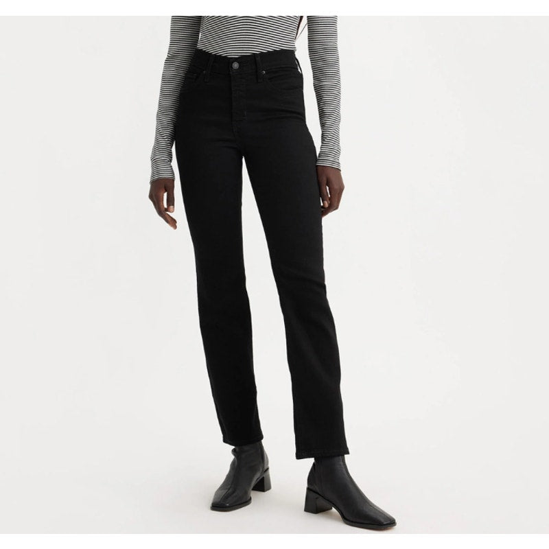 LEVI'S Women's 314 Shaping Straight Jeans 27x32 US 4 Soft Black NWT 196310000