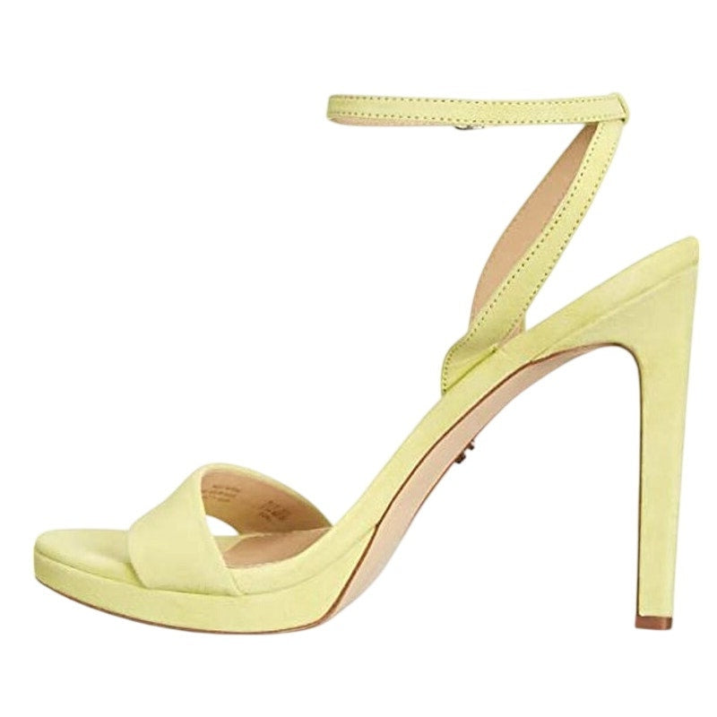 Sam Edelman Womens Jade Heeled Sandals Size 10 M Kiwi Green Suede NWOB