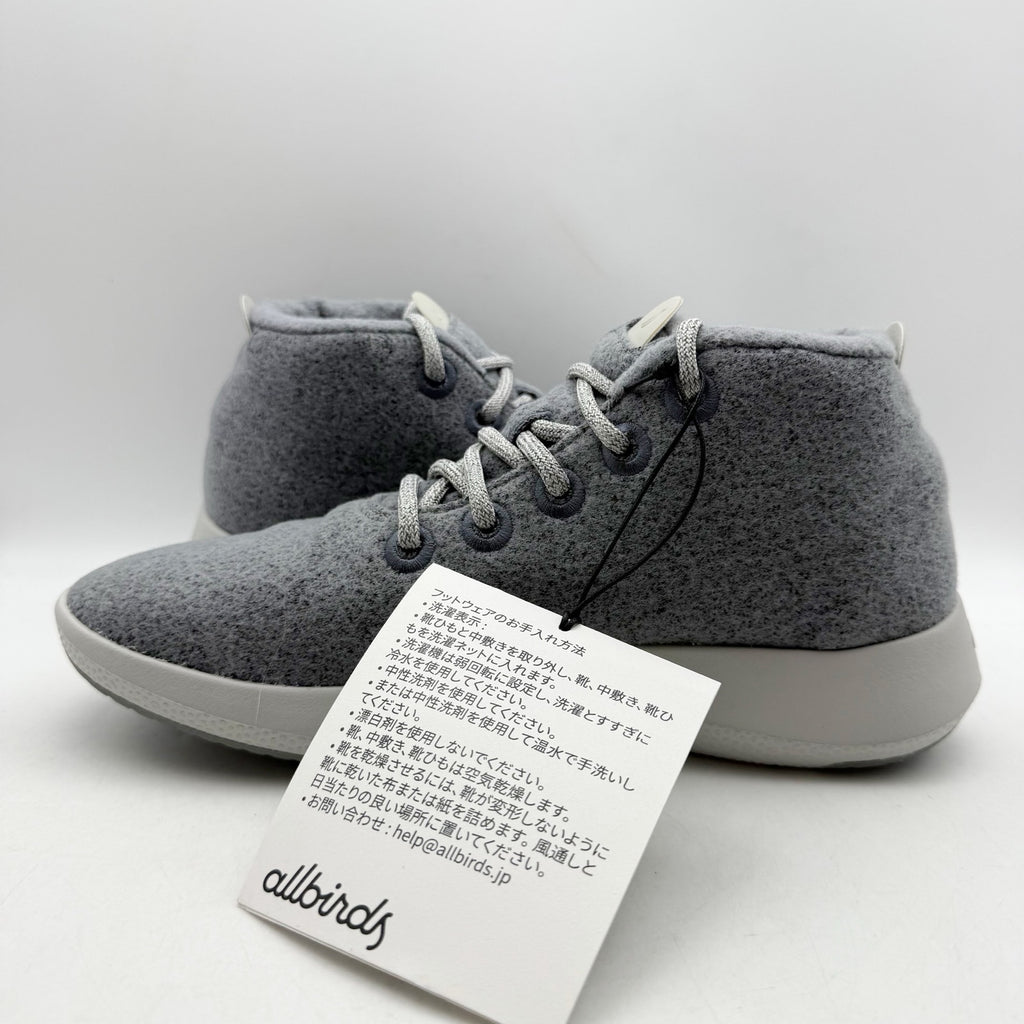 Allbirds Mens Wool Runner Mizzles Sneakers US 9 Medium Grey High Tops NWT