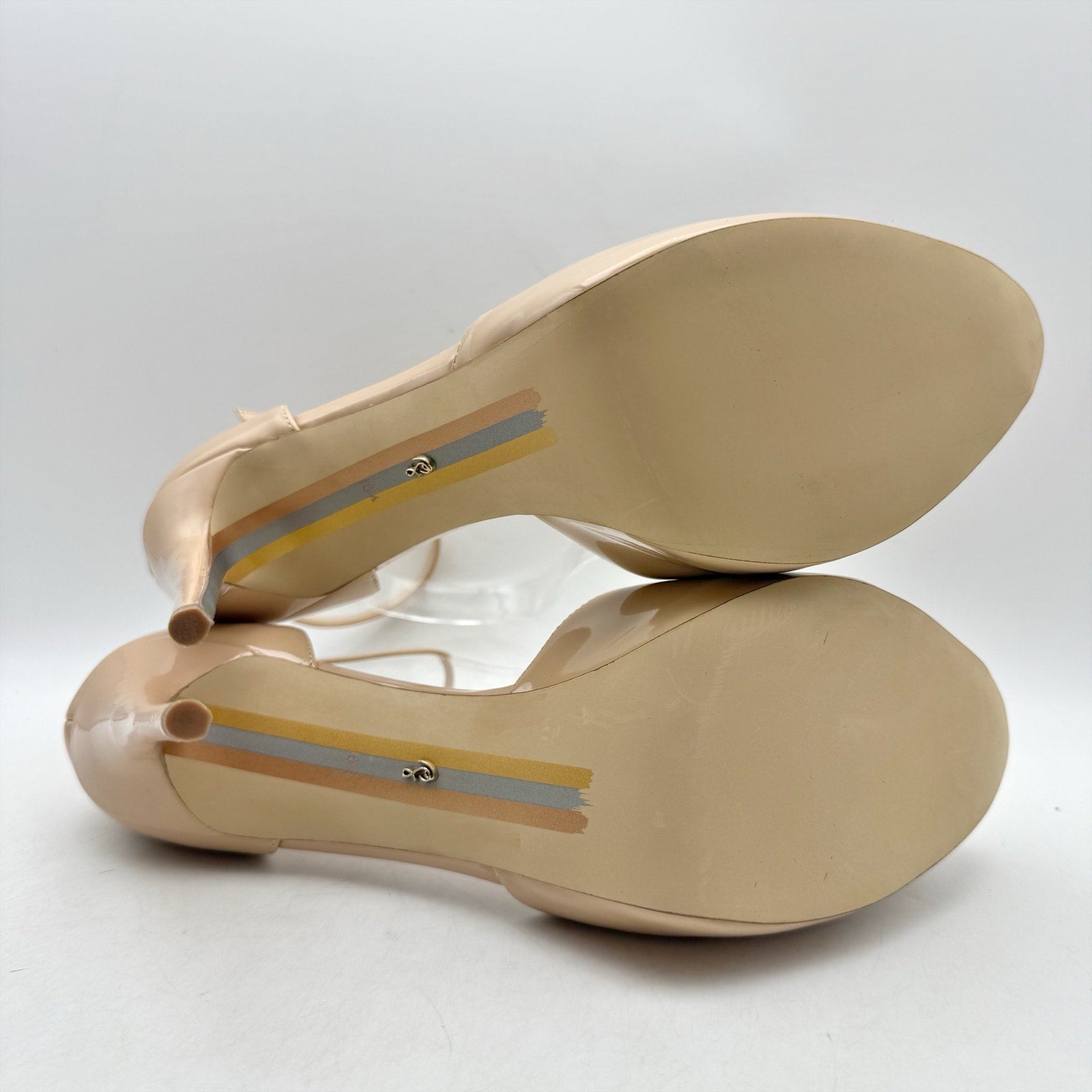 Sam Edelman Womens Florencia Heels Size 10.5 Nude Patent Leather Stiletto NWOB