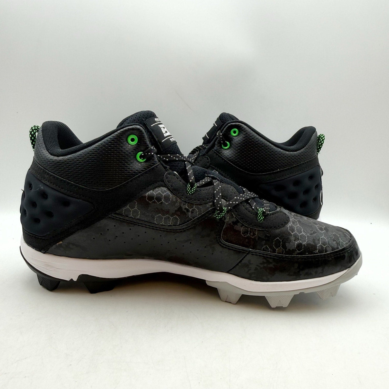 Under Armour Mens Bryce Harper 8 Mid RM Baseball Cleats US 12 Black Green NIB