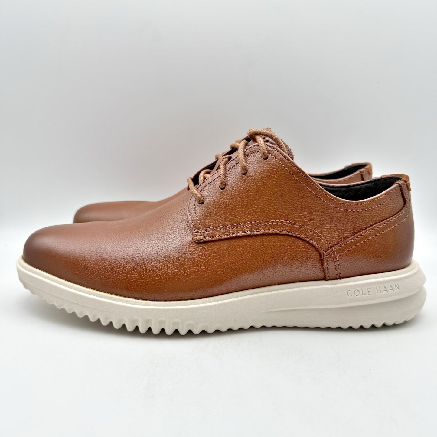 Cole Haan Mens Grand Plain Toe Oxford Shoes US 11 M EU 44 Brown Leather NIB