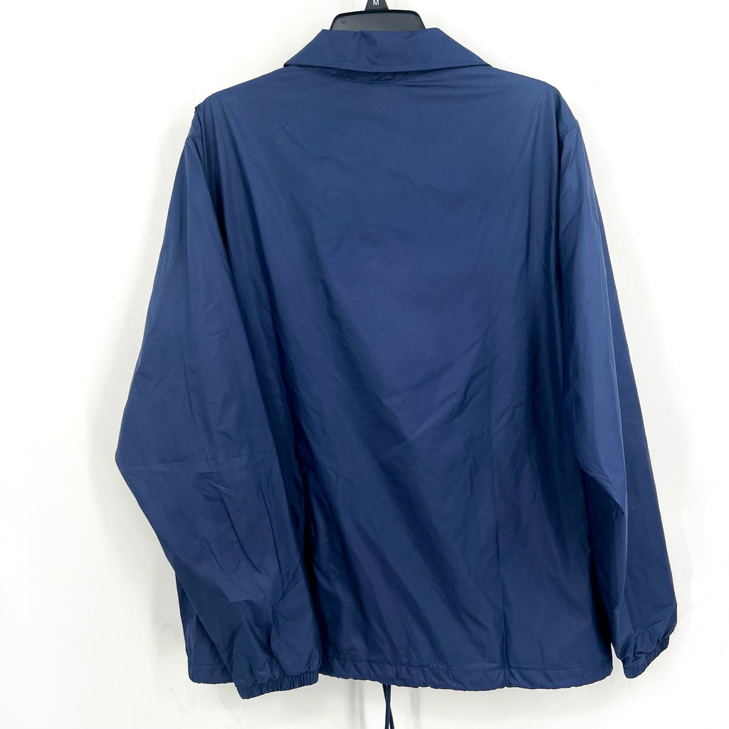 NIKE CLUB Mens Coaches Jacket Small Navy Blue Relaxed Fit Windbreaker NWT