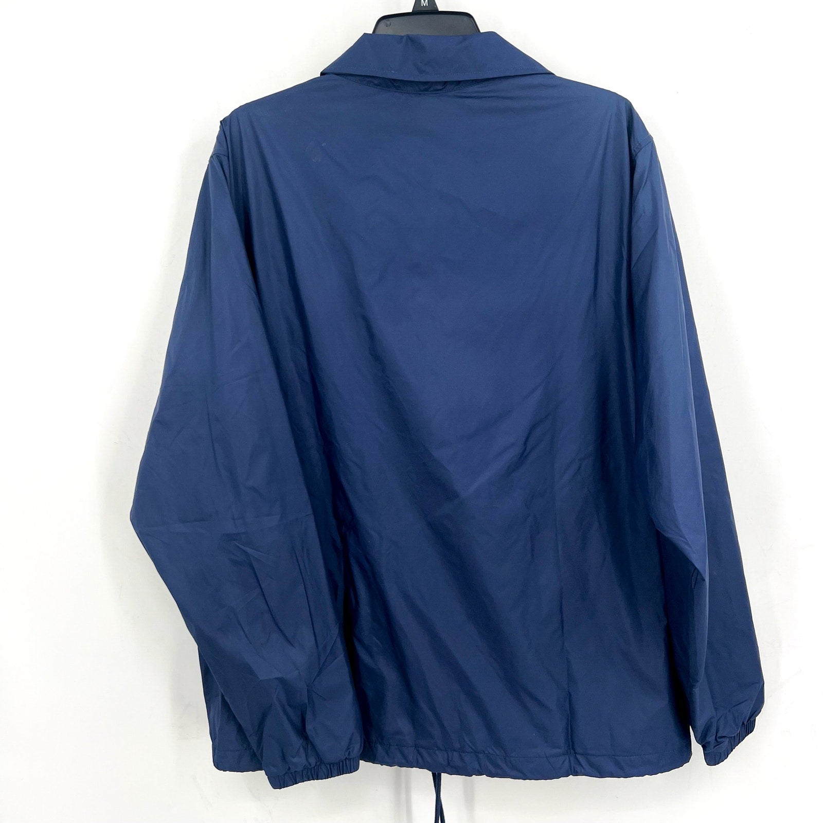NIKE CLUB Mens Coaches Jacket Small Navy Blue Relaxed Fit Windbreaker NWT