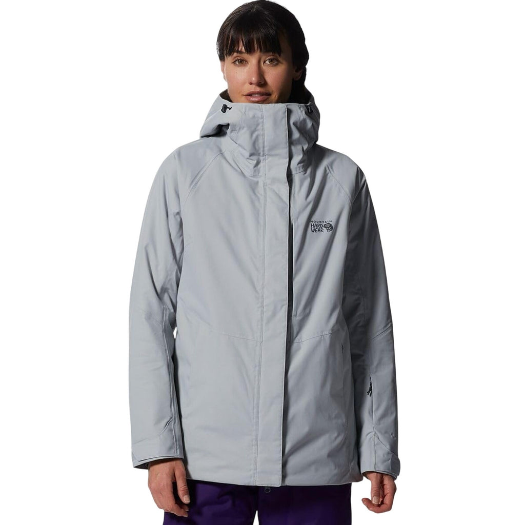 Mountain Hardware Womens Firefall 2 Winter Jacket Small Grey Zip Hood NWOT