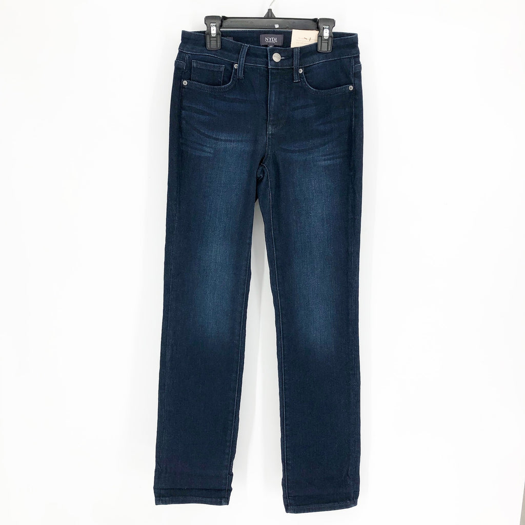 NYDJ Womens Sheri Slim Jeans Size 00 Rapture Blue Cuffed Mid Rise Stretch NWT